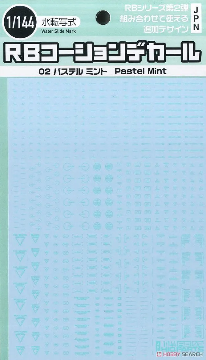 1/144 RB02 Caution Decal Pastel Mint