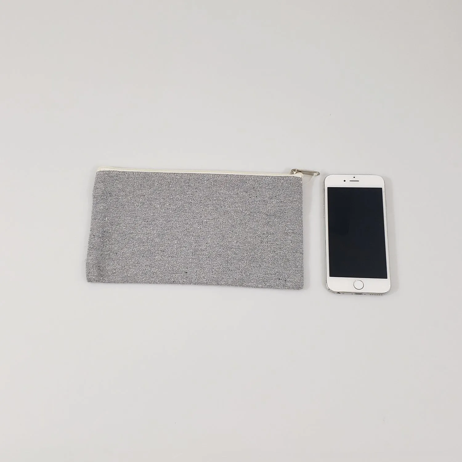 120 ct Large Size Recycled Flat Zipper Cosmetic Bag - By Case