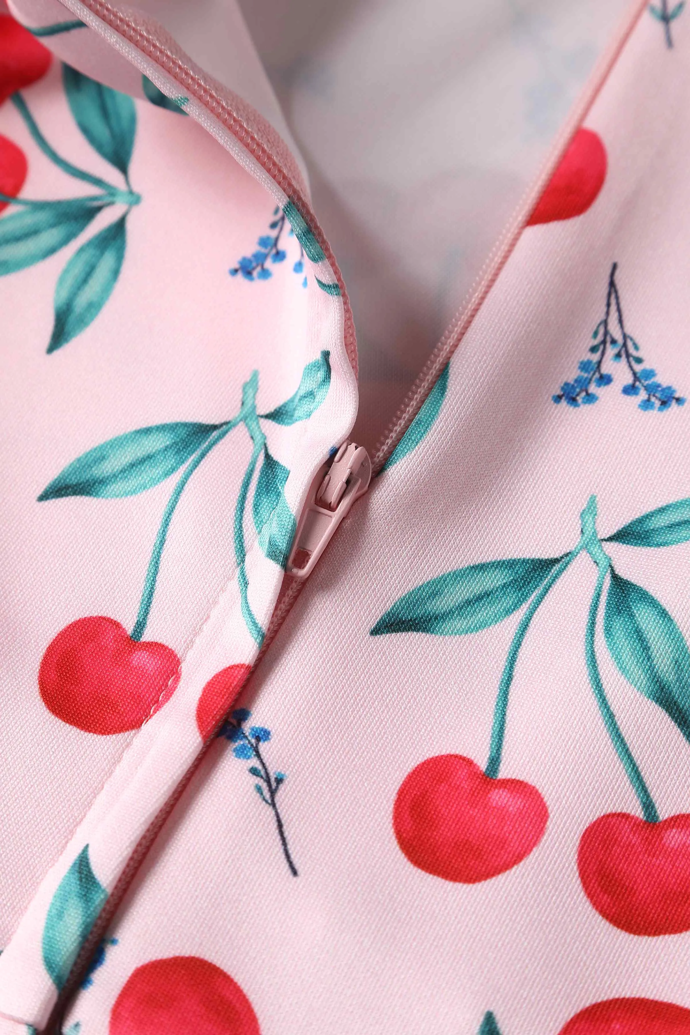 Amanda Pink Cherry Flared Dress