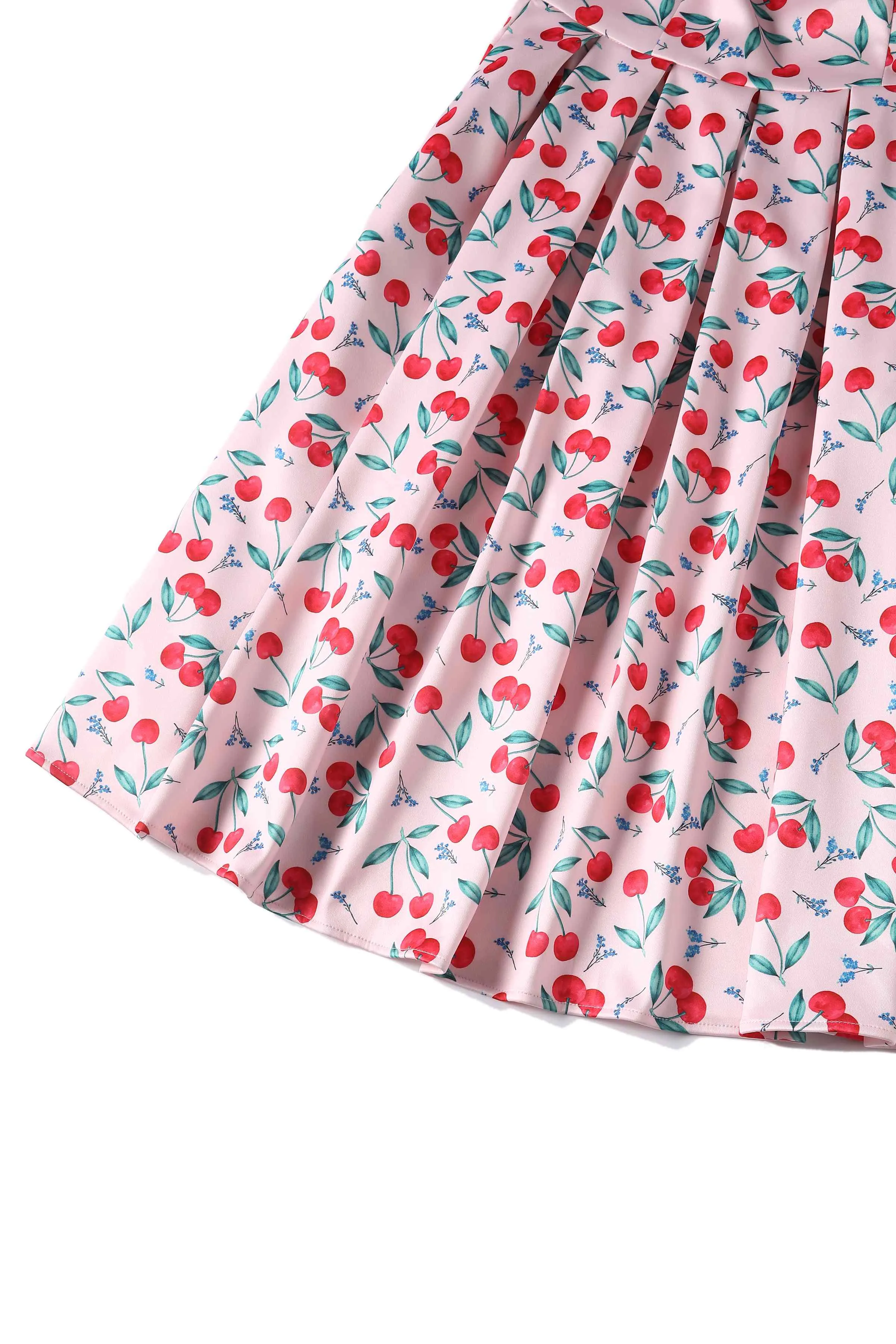 Amanda Pink Cherry Flared Dress