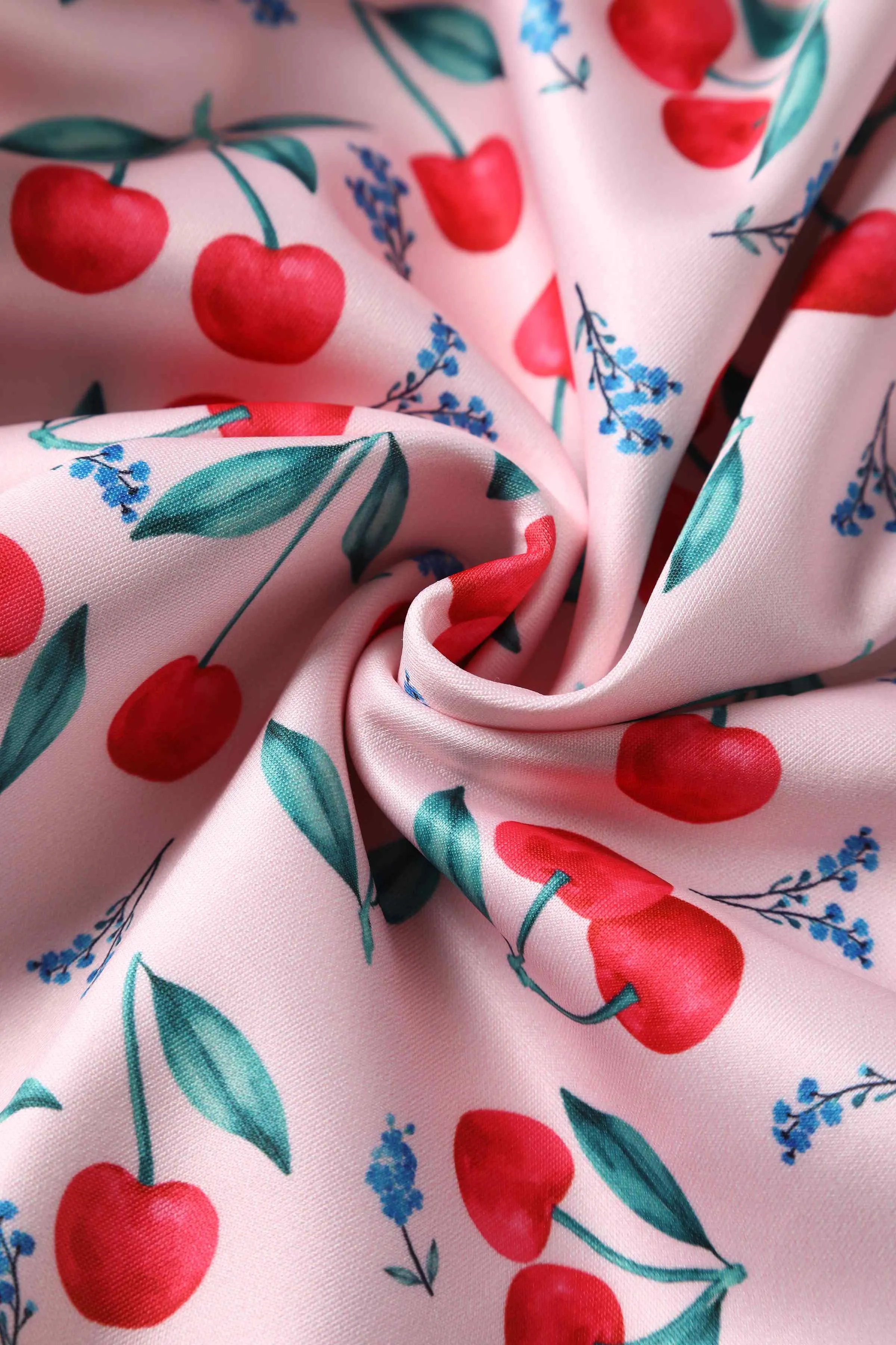 Amanda Pink Cherry Flared Dress