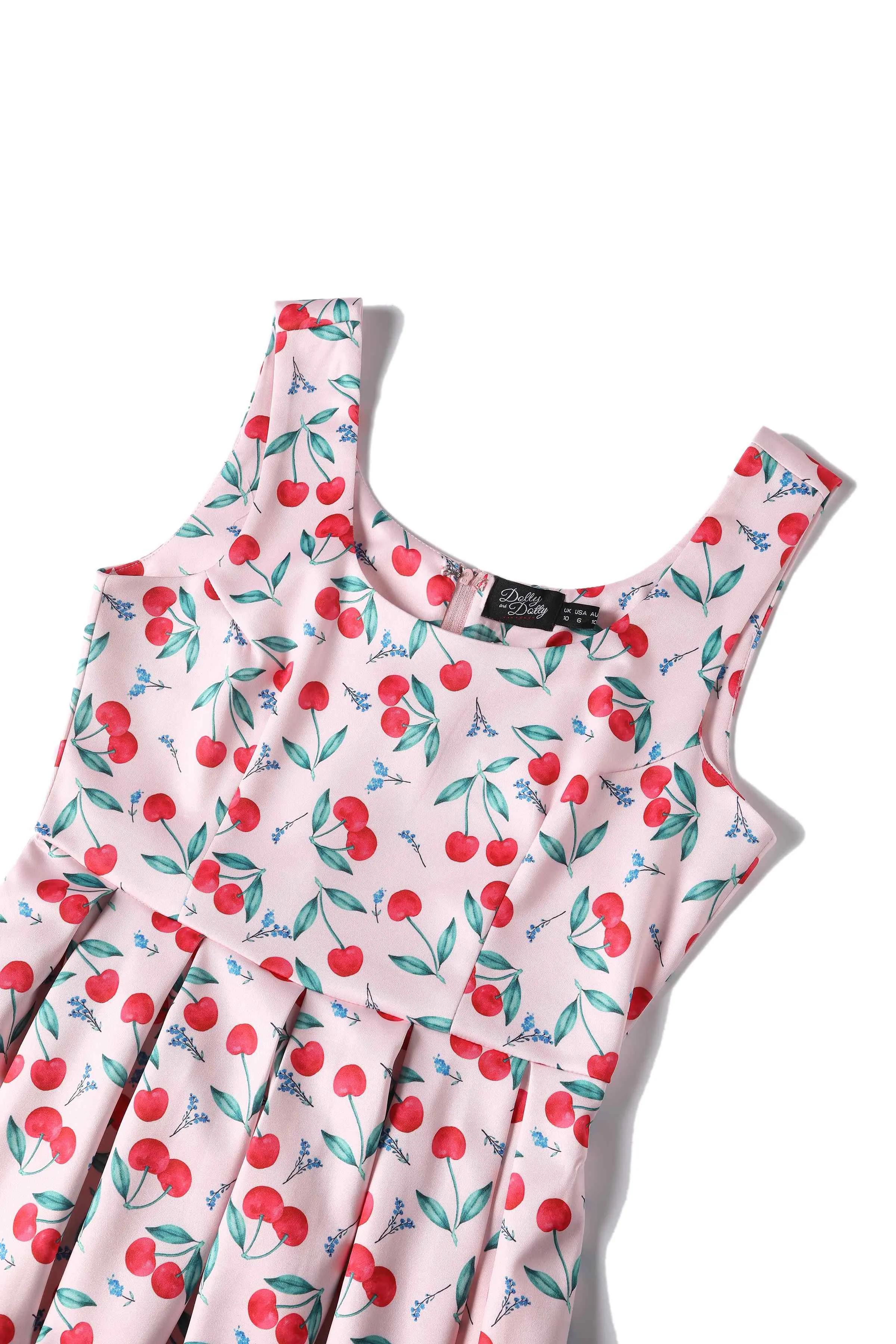 Amanda Pink Cherry Flared Dress
