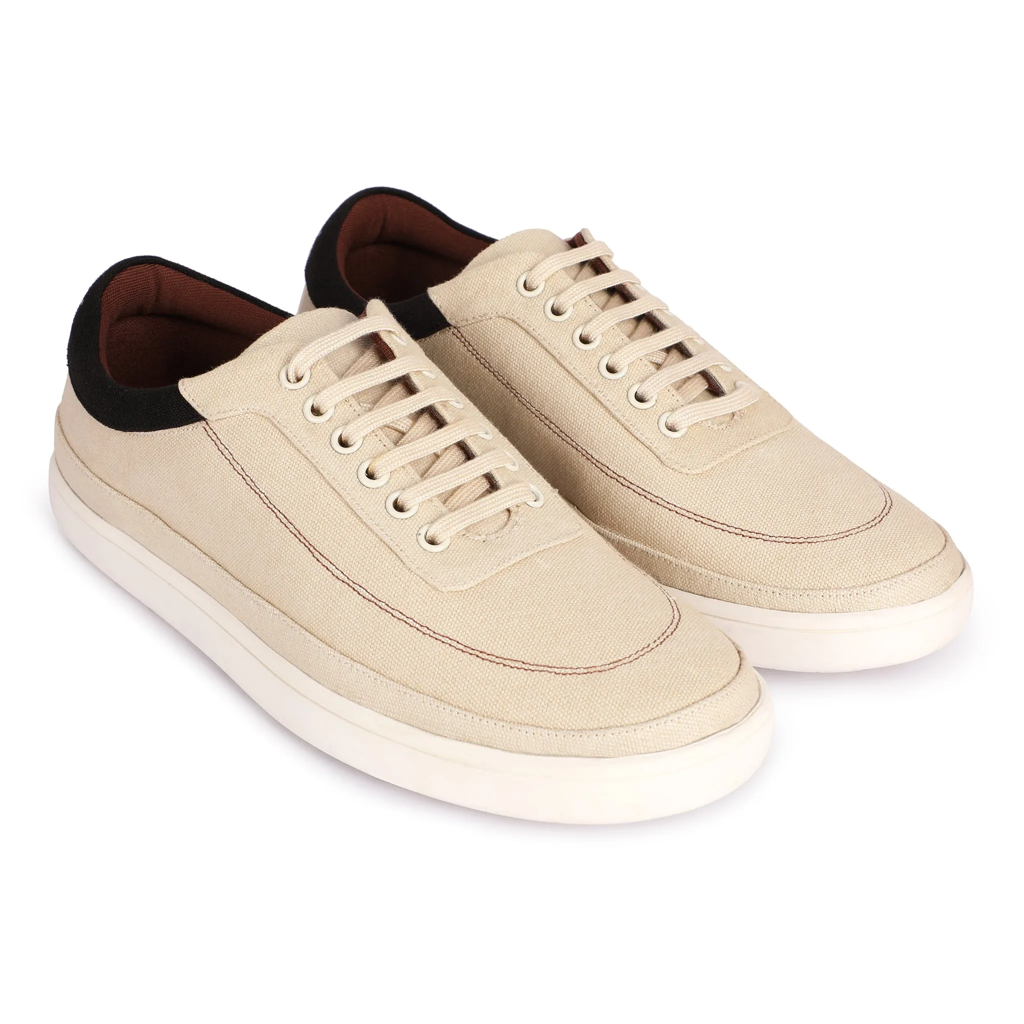 Beige Sneakers | Simple and Sturdy | Comfy Heel Support | Water Resistant