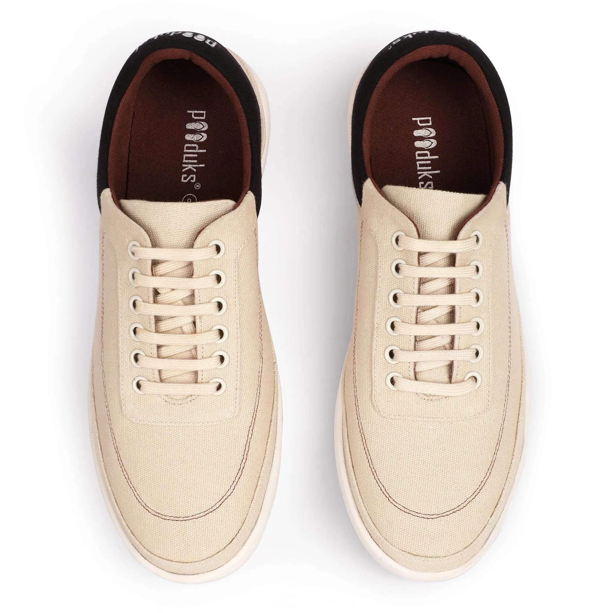 Beige Sneakers | Simple and Sturdy | Comfy Heel Support | Water Resistant
