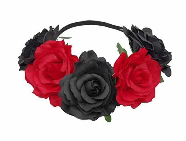 Bohemian Romance Rose Headband-Bride or Bridesmaids Hair Wreath
