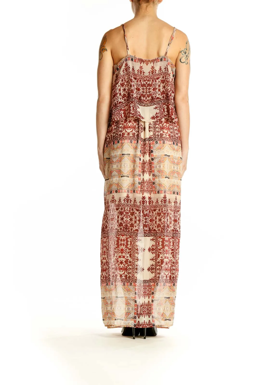 Burgundy Floral Maxi Dress