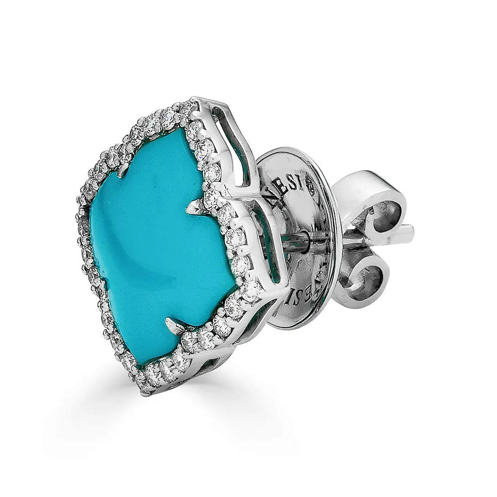 Capri Small Flower Turquoise Earrings