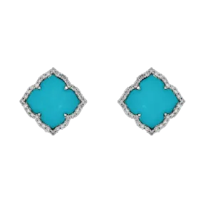 Capri Small Flower Turquoise Earrings