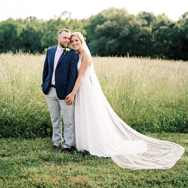Chapel Length Raw Edge Veil