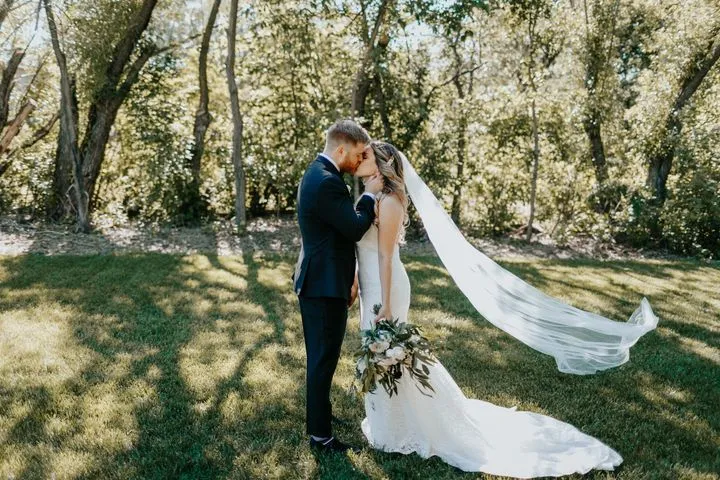 Chapel Length Raw Edge Veil