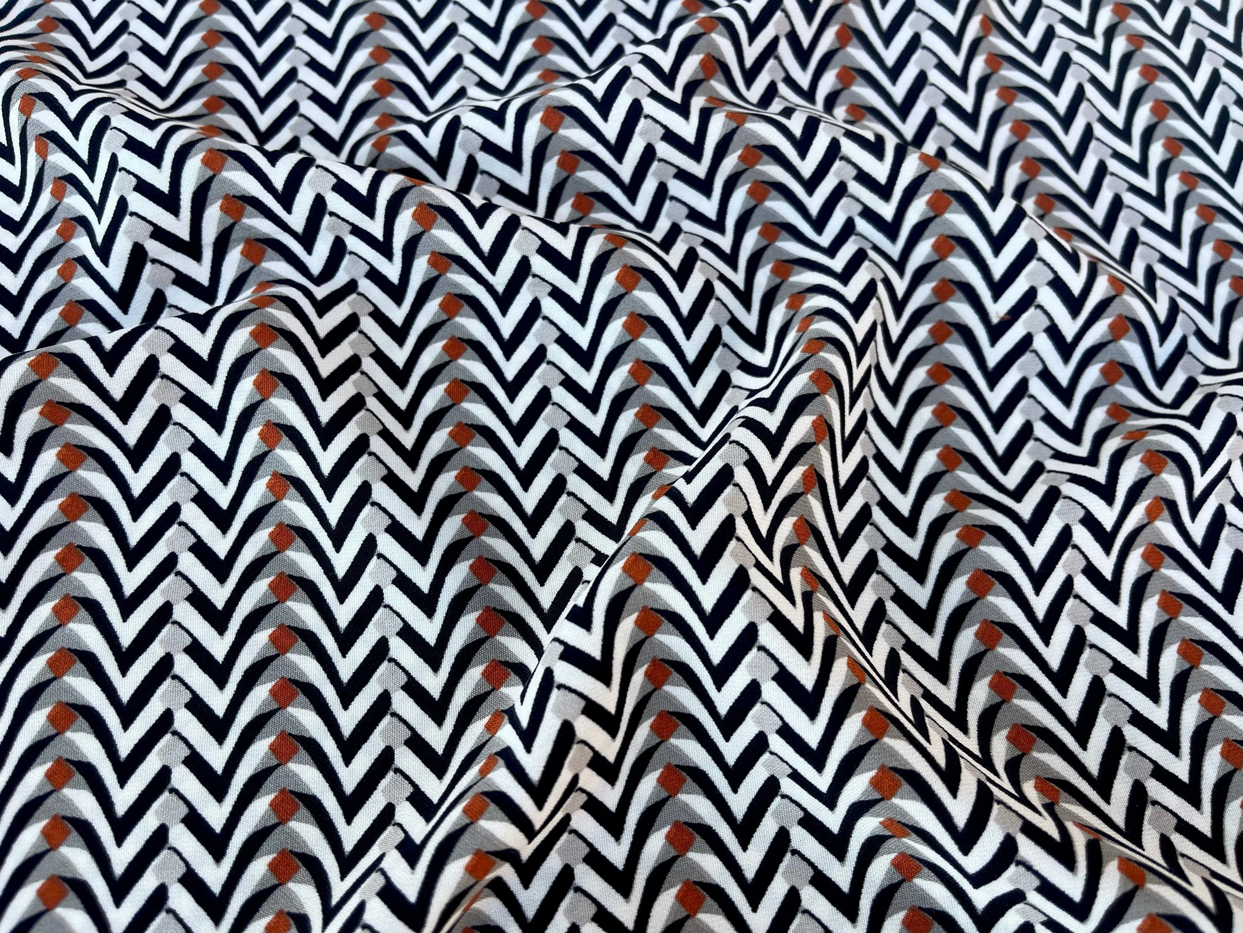 Chevron print  Woolpeach fabric by the yard - soft flowy fabric