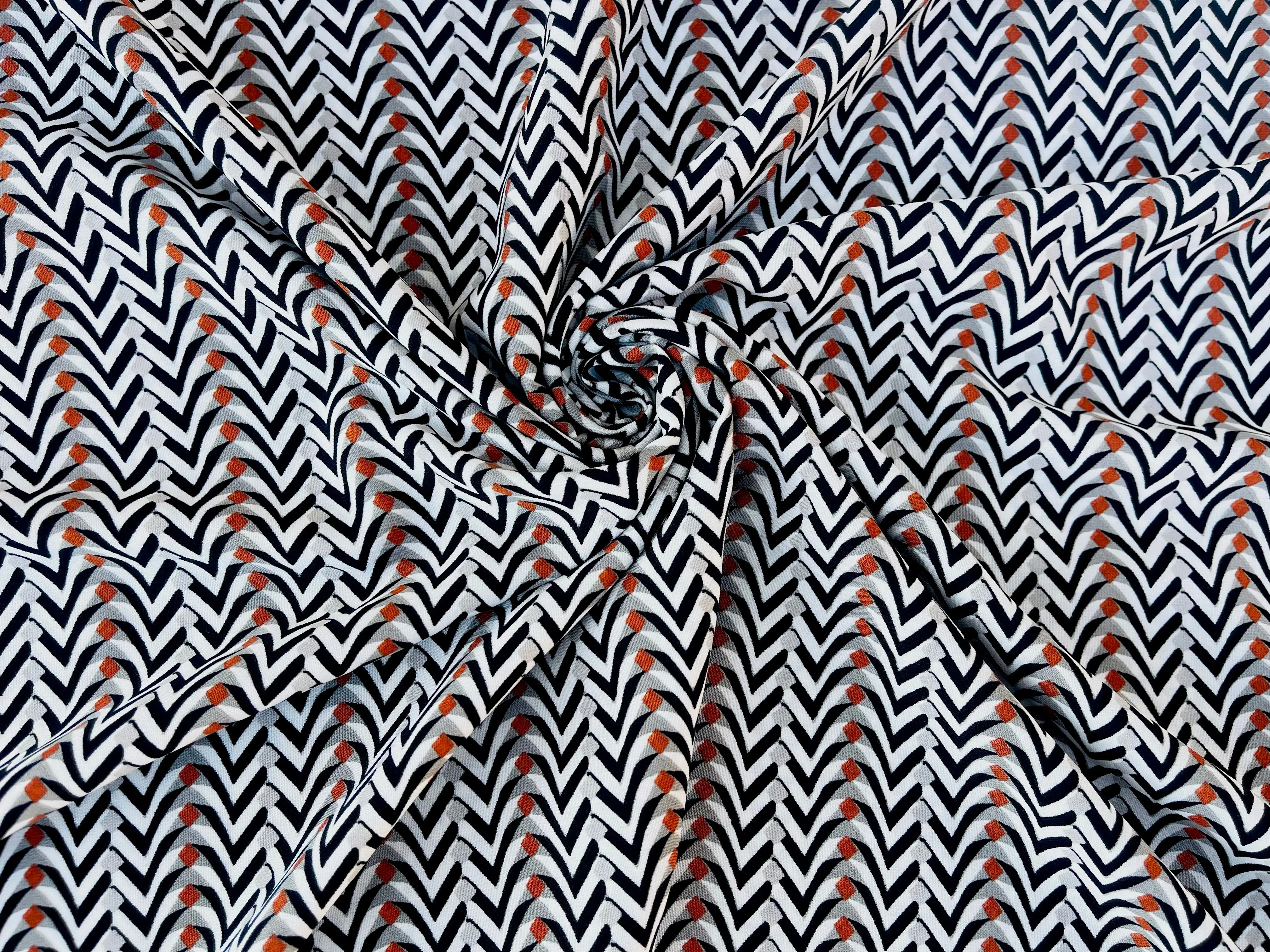 Chevron print  Woolpeach fabric by the yard - soft flowy fabric