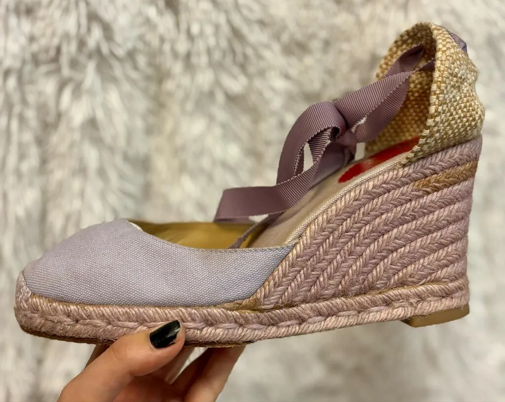 Christian Louboutin Canvas Wrap Espadrilles - Size 40