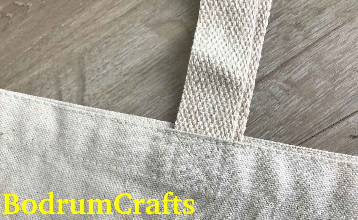 Heavy Duty Canvas Tote Bags, 15" x 16" x 3"