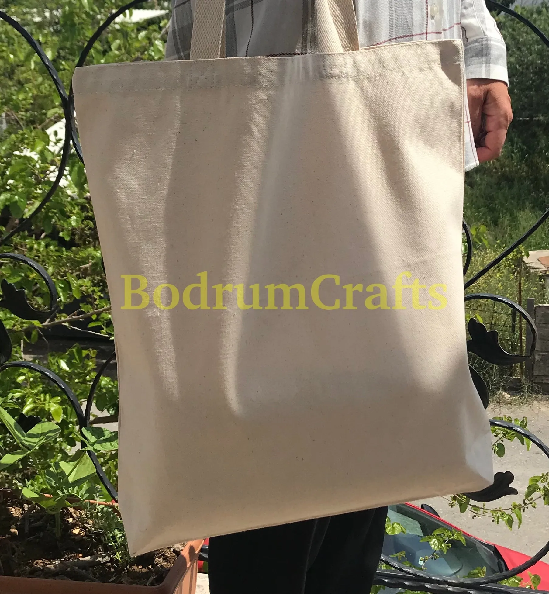 Heavy Duty Canvas Tote Bags, 15" x 16" x 3"