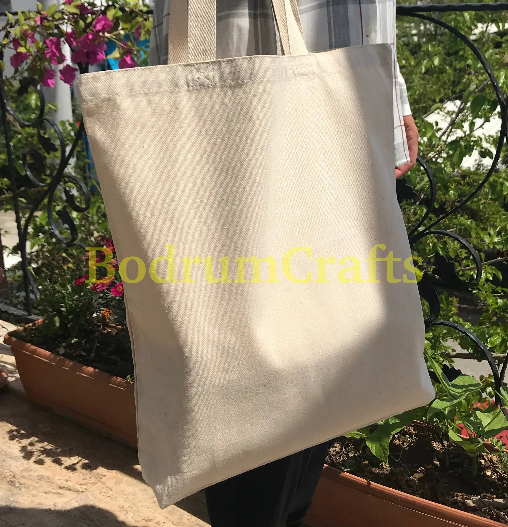Heavy Duty Canvas Tote Bags, 15" x 16" x 3"