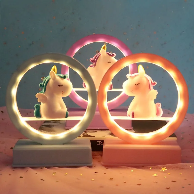 Kawaii Mini Unicorn Pastel Night Lamp