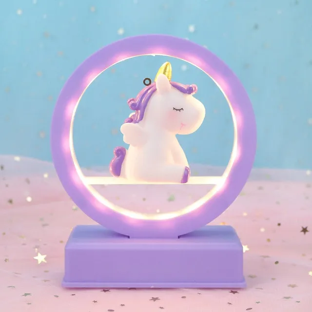 Kawaii Mini Unicorn Pastel Night Lamp