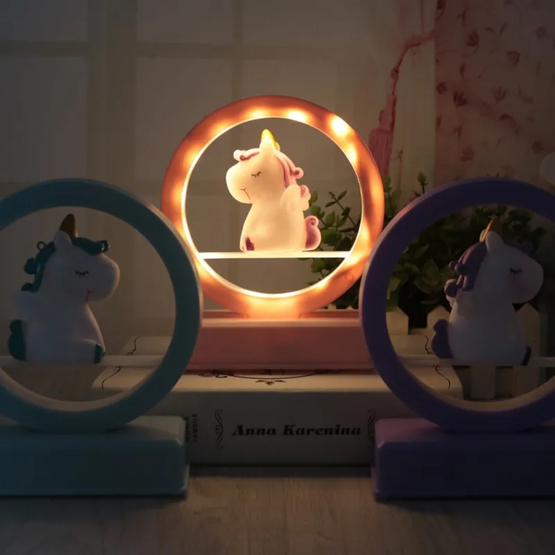 Kawaii Mini Unicorn Pastel Night Lamp