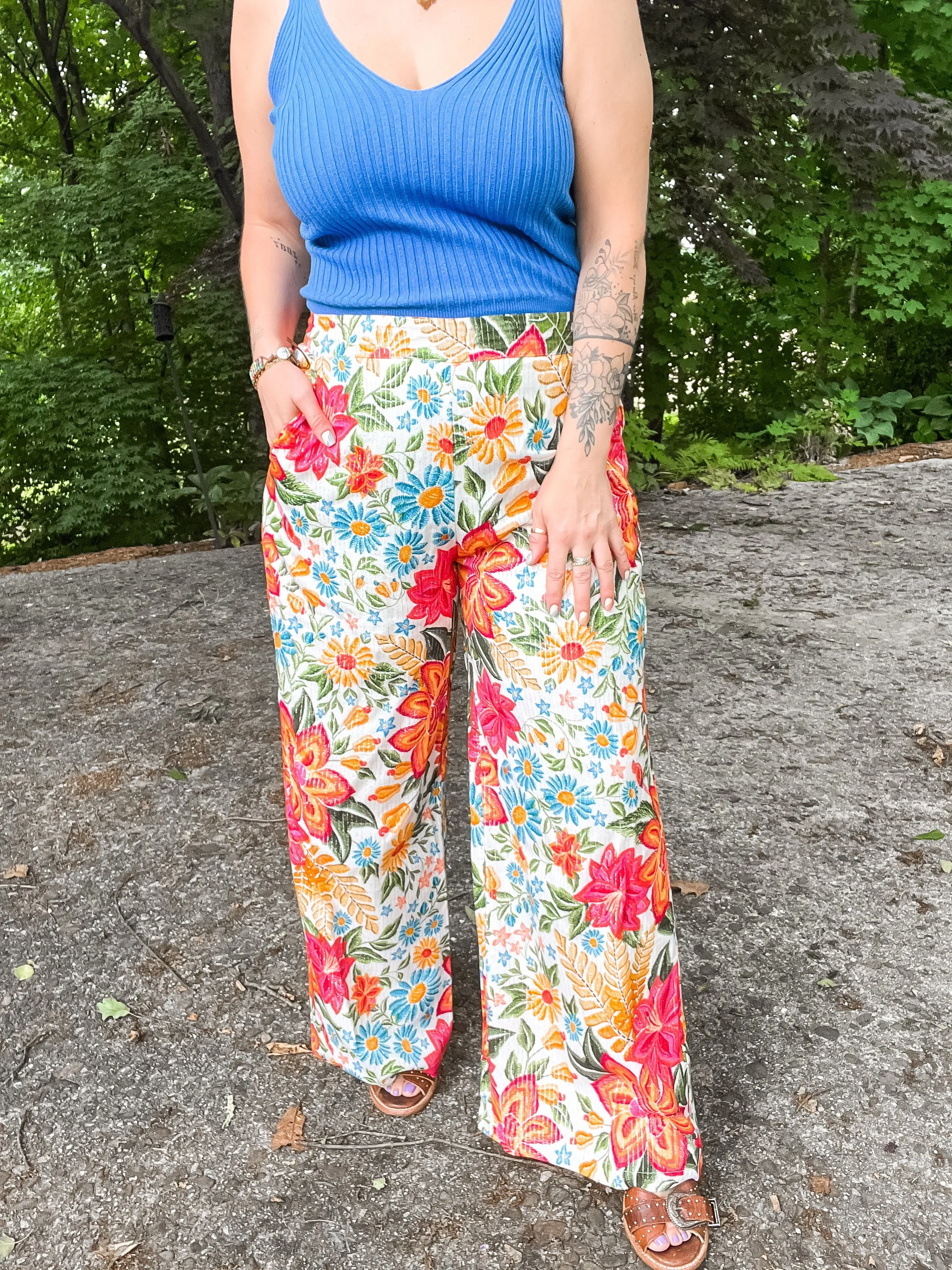 Lucie Floral  Flowy Pants