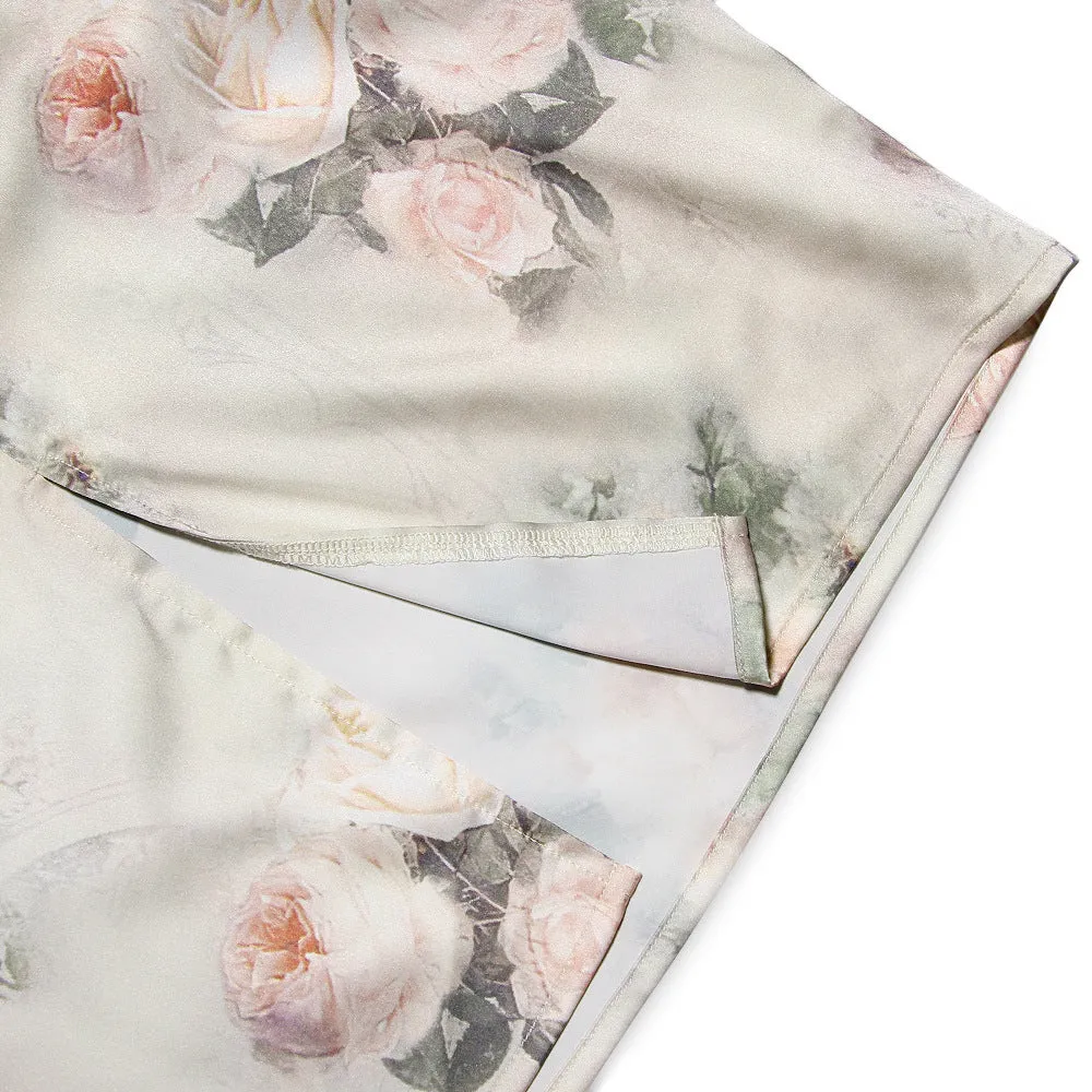 Niana Floral Satin Midi Dress