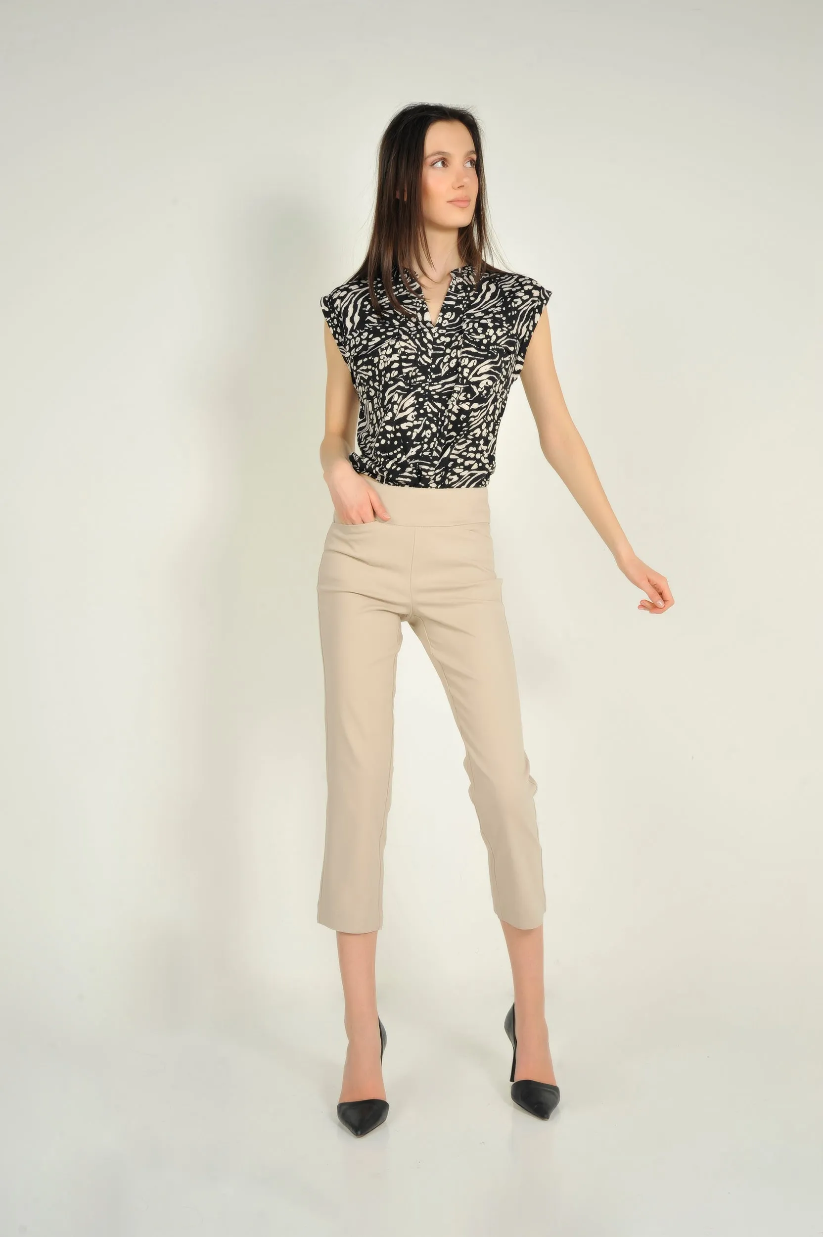 Pantalon capri à enfiler - 8266051 - (E-C9)