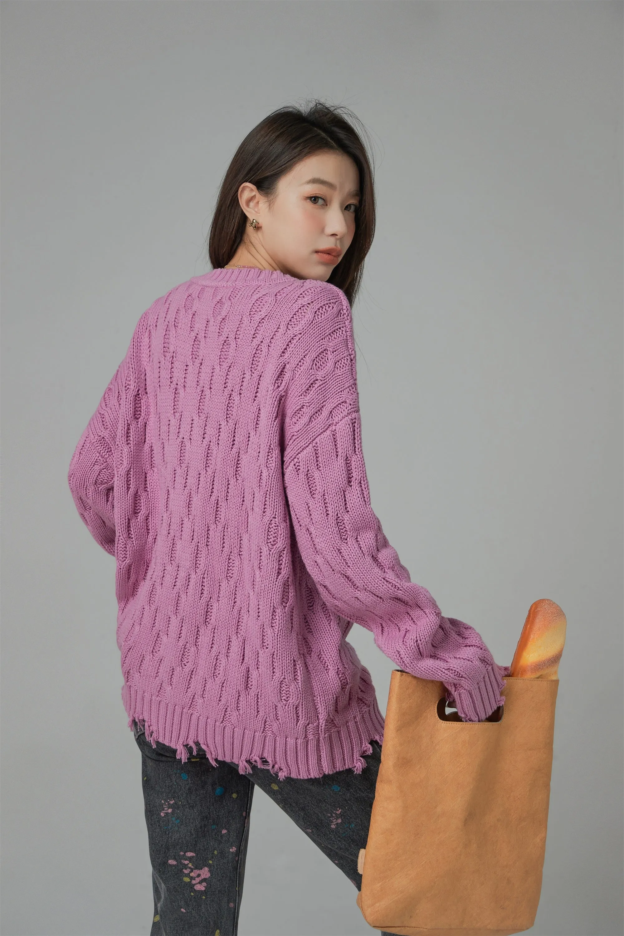 Parties They Throw Pretzel Round Knit Sweater