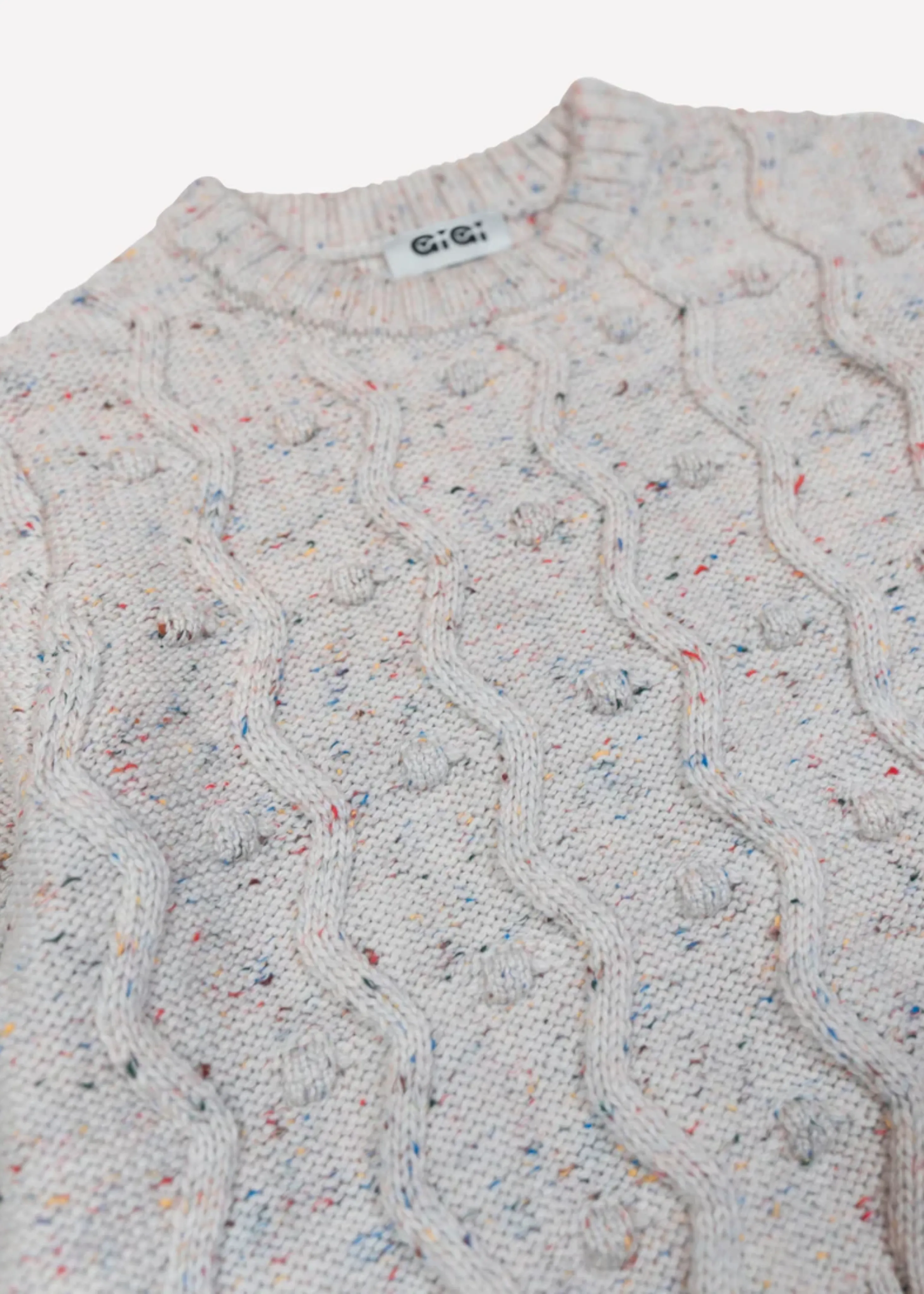 Pom pom sweater, natural speckle
