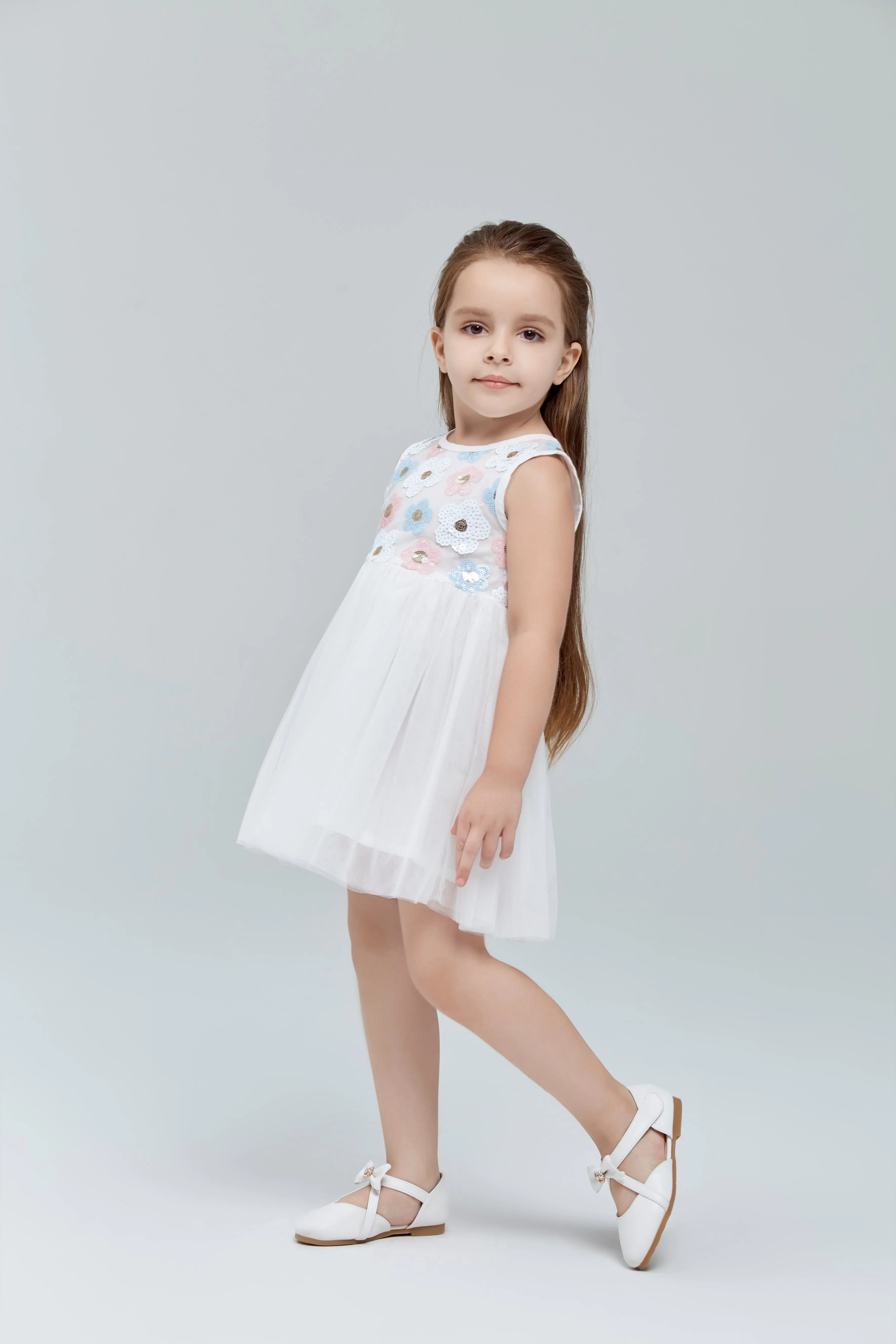 Sequin Floral Tulle Dress