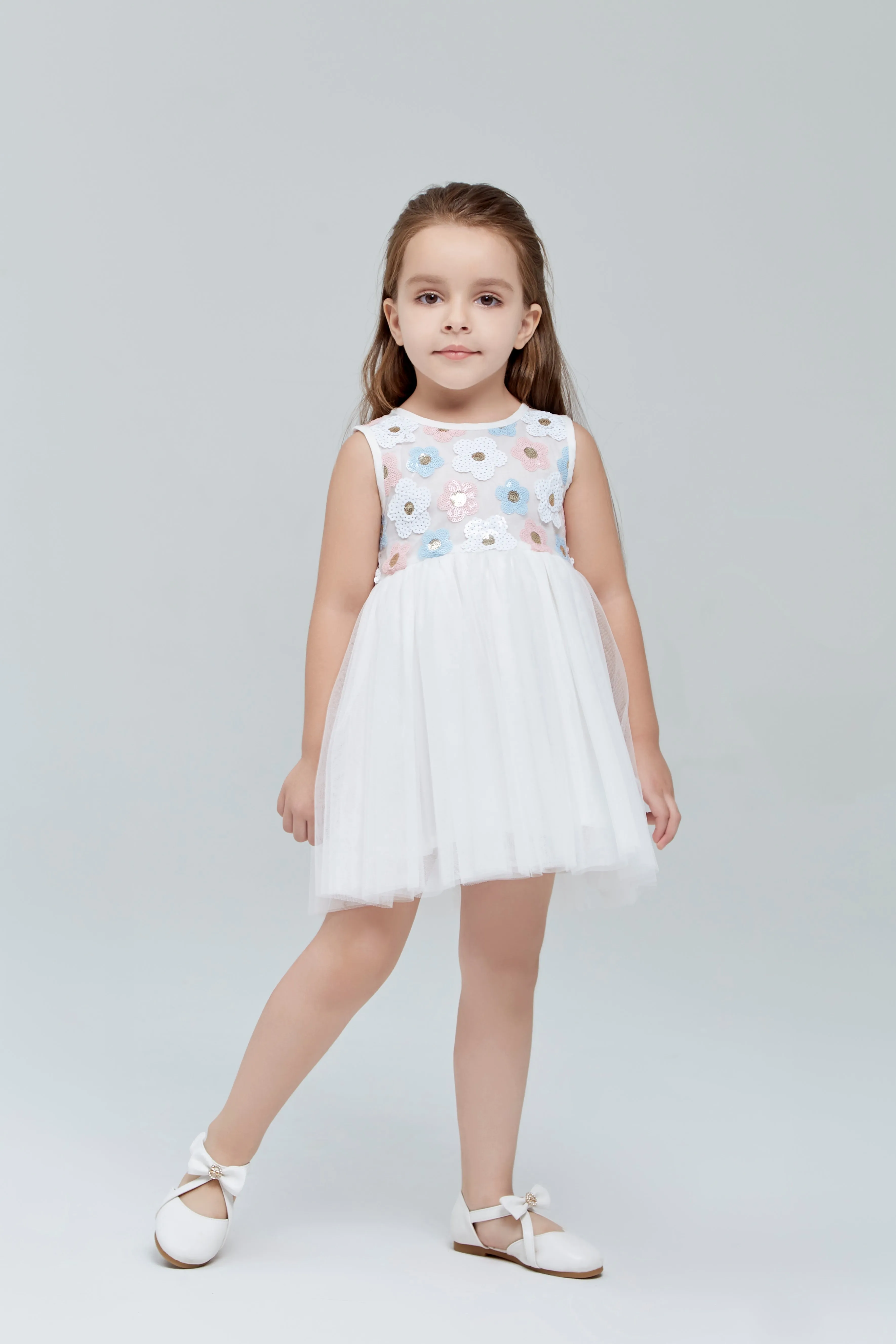 Sequin Floral Tulle Dress