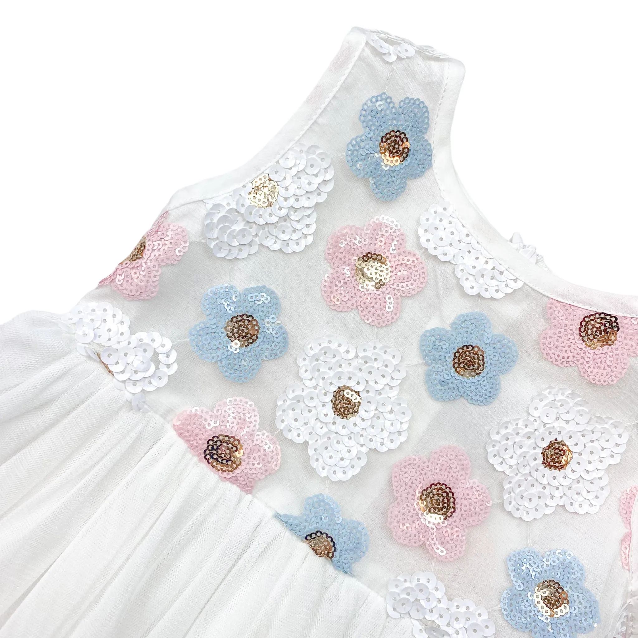 Sequin Floral Tulle Dress