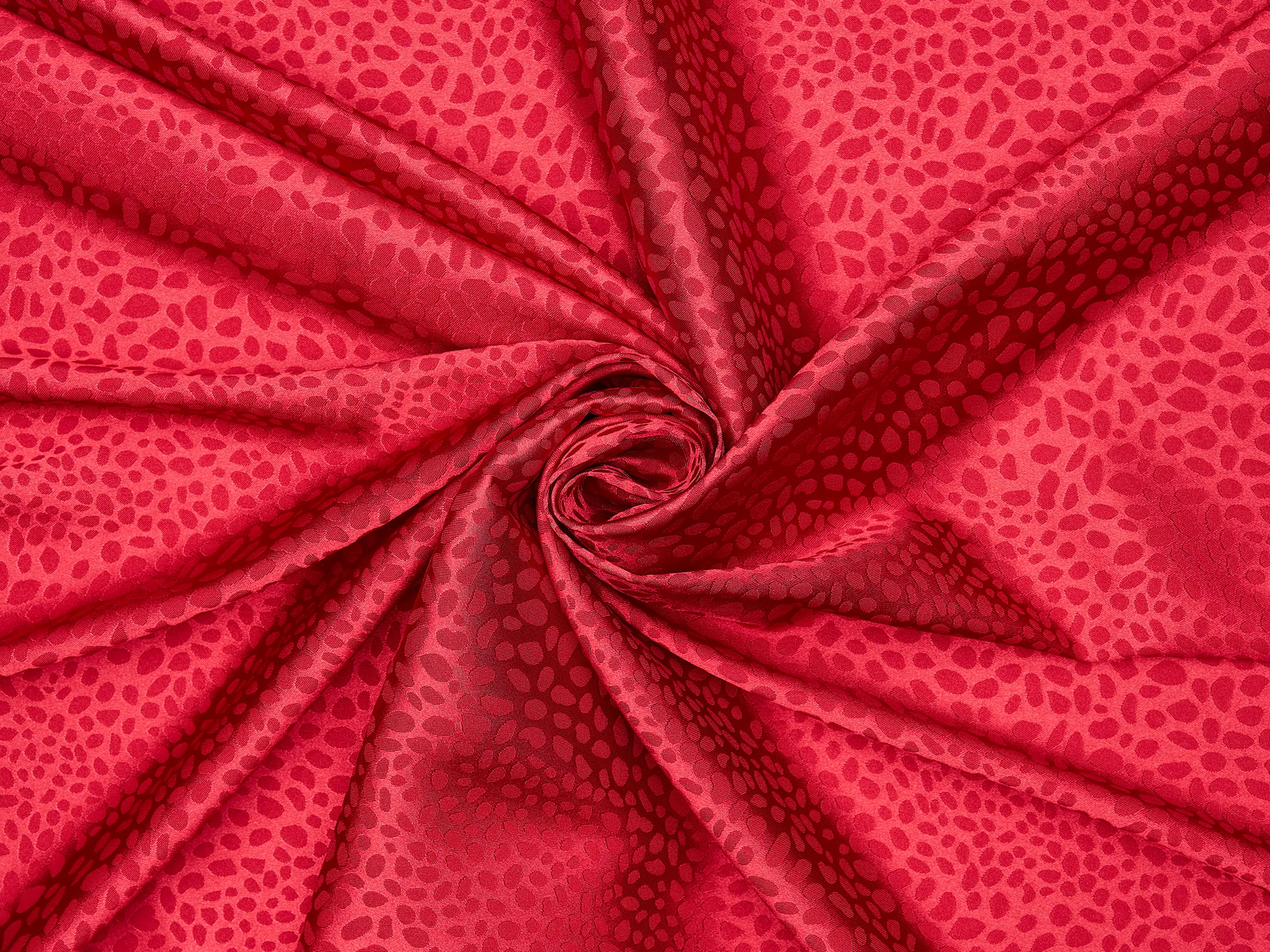 SILKY JACQUARD SATIN fabric by the yard - small Cheetah jacquard pattern -  flowy fabric -