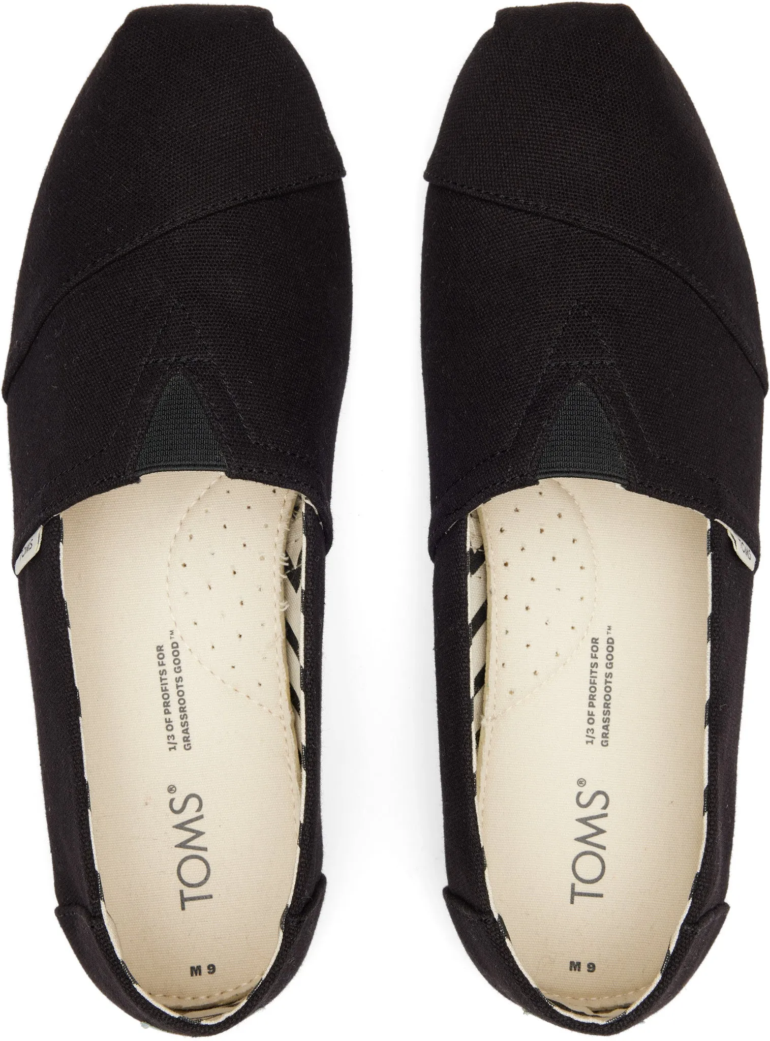 Toms Men Alpargata Black Recycled Cotton Canvas
