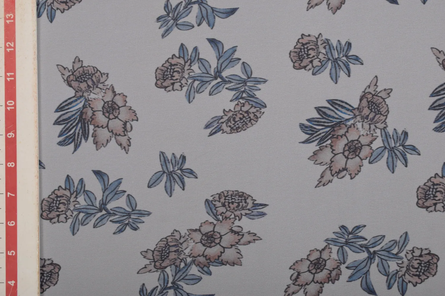 White Printed Georgette Fabric