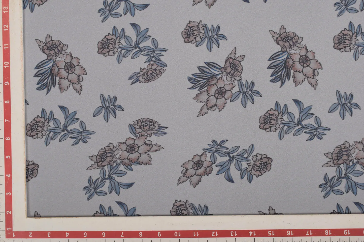 White Printed Georgette Fabric